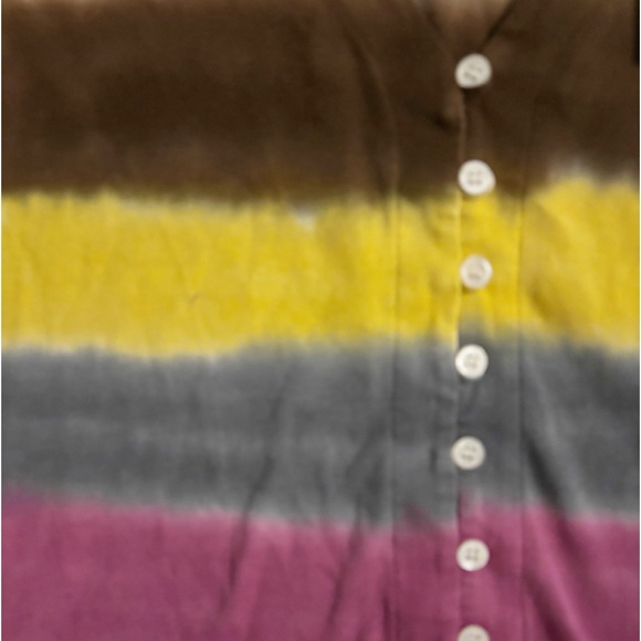 NWT Raquel Allegra Cindy Tie Dye Button Top Size Large (3) - Picture 10 of 14